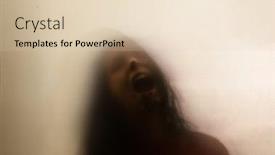  Presentation with horror - Slides having horror-ghost-woman-behind background and a lemonade colored foreground