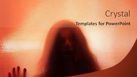  Presentation with horror - PPT layouts featuring horror-ghost-woman-behind background and a  colored foreground