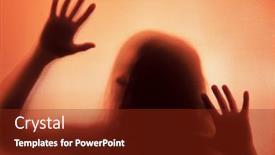  Presentation with horror - PPT theme consisting of horror-ghost-woman-behind background and a  colored foreground