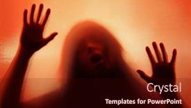  Presentation with horror - Presentation theme with horror-ghost-woman-behind background and a wine colored foreground