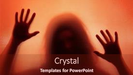  Presentation with ghost - Presentation featuring horror-ghost-woman-behind background and a tawny brown colored foreground