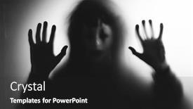  Presentation with horror - Slides with horror-ghost-woman-behind background and a dark gray colored foreground