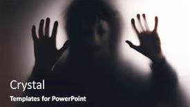  Presentation with horror - PPT theme with horror-ghost-woman-behind background and a wine colored foreground