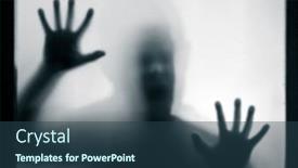  Presentation with horror - Slides consisting of horror-halloween-background-shadowy-figure background and a ocean colored foreground