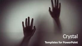  Presentation with horror - Slide deck consisting of horror hand diffused silhouette background and a wine colored foreground