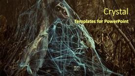 Presentation with horror evil - Slides consisting of horror-movie-thriller-scared-lonely background and a tawny brown colored foreground