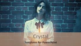  Presentation with faded - Presentation theme consisting of horror-scene-a-ghost-girl background and a coral colored foreground