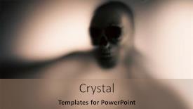  Presentation with grim reaper - Presentation design featuring horror-skeleton-or-grim-reaper background and a coral colored foreground