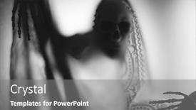  Presentation with grim reaper - Presentation theme with horror-skeleton-or-grim-reaper background and a gray colored foreground
