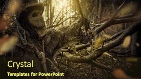  Presentation with horror evil - Presentation with horror-thriller-an-evil-scarecrow and a wine colored foreground