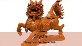  Presentation with chinese dragon - Presentation design enhanced with horse - one of the mythical background and a red colored foreground
