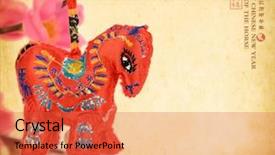  Presentation with white horse - Slide deck with chinese horse knot on white background word for horse 2014 is year of the horse background and a red colored foreground