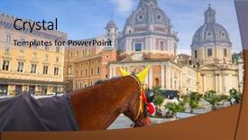  Presentation with rome italy - PPT layouts consisting of horse carriage in the old background and a  colored foreground