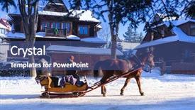  Presentation with mario cart - Colorful PPT theme enhanced with horse cart ride in snowy backdrop and a  colored foreground
