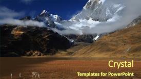  Presentation with main air routes in south america - Colorful PPT layouts enhanced with horse cow - cattle in cordiliera huayhuash peru backdrop and a tawny brown colored foreground