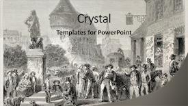  Presentation with journal - Amazing slide set having horse cow - old illustration of a market backdrop and a  colored foreground