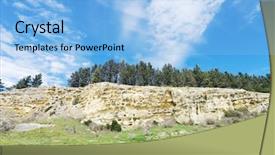  Presentation with new zealand - Slide set featuring horse cow - pasture in summer sunny day background and a  colored foreground