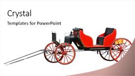  Presentation with clipping - Slides having horse drawn carriage isolated background and a white colored foreground