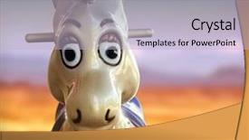  Presentation with antique quote - Audience pleasing slide deck consisting of horse funny - magical conceptual image backdrop and a light blue colored foreground