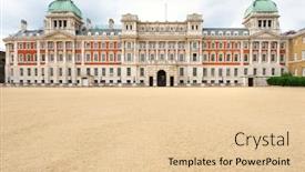  Presentation with horse - Beautiful slides featuring horse guards parade a large parade ground off whitehall in london backdrop and a lemonade colored foreground