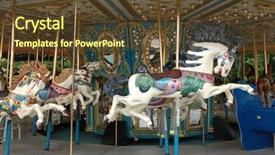  Presentation with bullfighting horse - Beautiful presentation theme featuring horse on merry go round backdrop and a  colored foreground