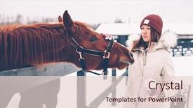  Presentation with ranch - Beautiful slides featuring horse on the ranch backdrop and a lemonade colored foreground
