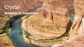  Presentation with arizona horseshoe bend colorado river - Cool new presentation with horse power points - abrupt bend of the river backdrop and a coral colored foreground