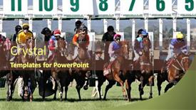  Presentation with horse racing - Slides enhanced with  background and a  colored foreground
