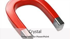  Presentation with magnet - Cool new slide set with horseshoe magnet over a white backdrop and a lemonade colored foreground