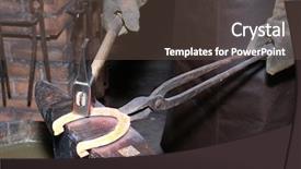  Presentation with arizona horseshoe bend colorado river - Slides featuring steel fiber - smith in a smithy forges background and a tawny brown colored foreground