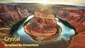  Presentation with page - Theme having horse shoe bend page arizona background and a tawny brown colored foreground