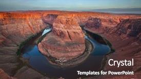  Presentation with points - Amazing PPT theme having horse shoe bend backdrop and a tawny brown colored foreground