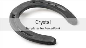  Presentation with horse and carriage isolated - Slide deck with ironhorse - horse shoe isolated on white background and a light gray colored foreground