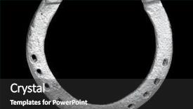  Presentation with ornament - Amazing slide deck having horse shoes lucky charm - horseshoe painted silver for use backdrop and a  colored foreground