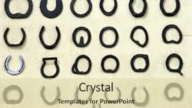  Presentation with old types - Cool new presentation theme with horse shoes lucky charm - twenty five different types backdrop and a soft green colored foreground