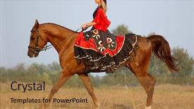  Presentation with fancy dress - Amazing presentation design having  backdrop and a  colored foreground