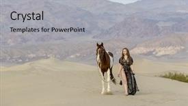  Presentation with horse riding - Audience pleasing slides consisting of horse through the mohave desert backdrop and a  colored foreground