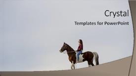  Presentation with horse riding - Beautiful slides featuring horse through the mohave desert backdrop and a  colored foreground
