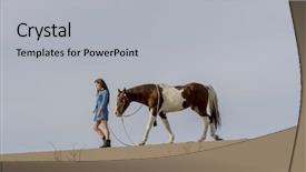  Presentation with horse riding - Amazing PPT layouts having horse through the mohave desert backdrop and a  colored foreground