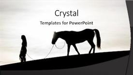  Presentation with horse riding - PPT layouts with horse through the mohave desert background and a  colored foreground