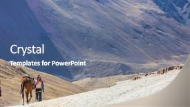  Presentation with montana - Colorful presentation theme enhanced with horse trails - authentic guide service in vinicunca backdrop and a ocean colored foreground