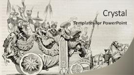  Presentation with roman - PPT layouts having horse wagon - roman carnival chariot old illustration background and a light gray colored foreground