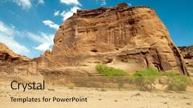  Presentation with horses - Slides with navajo tribe - horses in canyon de chelly background and a yellow colored foreground