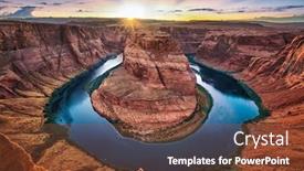  Presentation with arizona - Beautiful slide deck featuring horseshoe-bend-near-page-arizona backdrop and a tawny brown colored foreground
