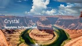  Presentation with arizona horseshoe bend colorado river - Theme featuring horseshoe-bend-on-colorado-river background and a teal colored foreground