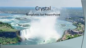  Presentation with falls - Presentation featuring horseshoe falls aerial view background and a light blue colored foreground