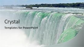  Presentation with falls - Theme enhanced with horseshoe falls closeup panorama background and a  colored foreground
