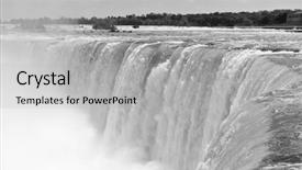  Presentation with falls - Amazing slide set having horseshoe falls closeup panorama backdrop and a  colored foreground