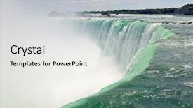  Presentation with falls - Colorful slides enhanced with horseshoe falls closeup backdrop and a white colored foreground