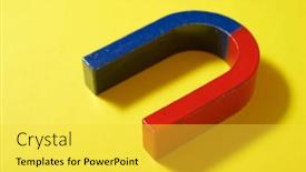  Presentation with magnet - Audience pleasing slides consisting of horseshoe-magnet-on-a-yellow backdrop and a yellow colored foreground